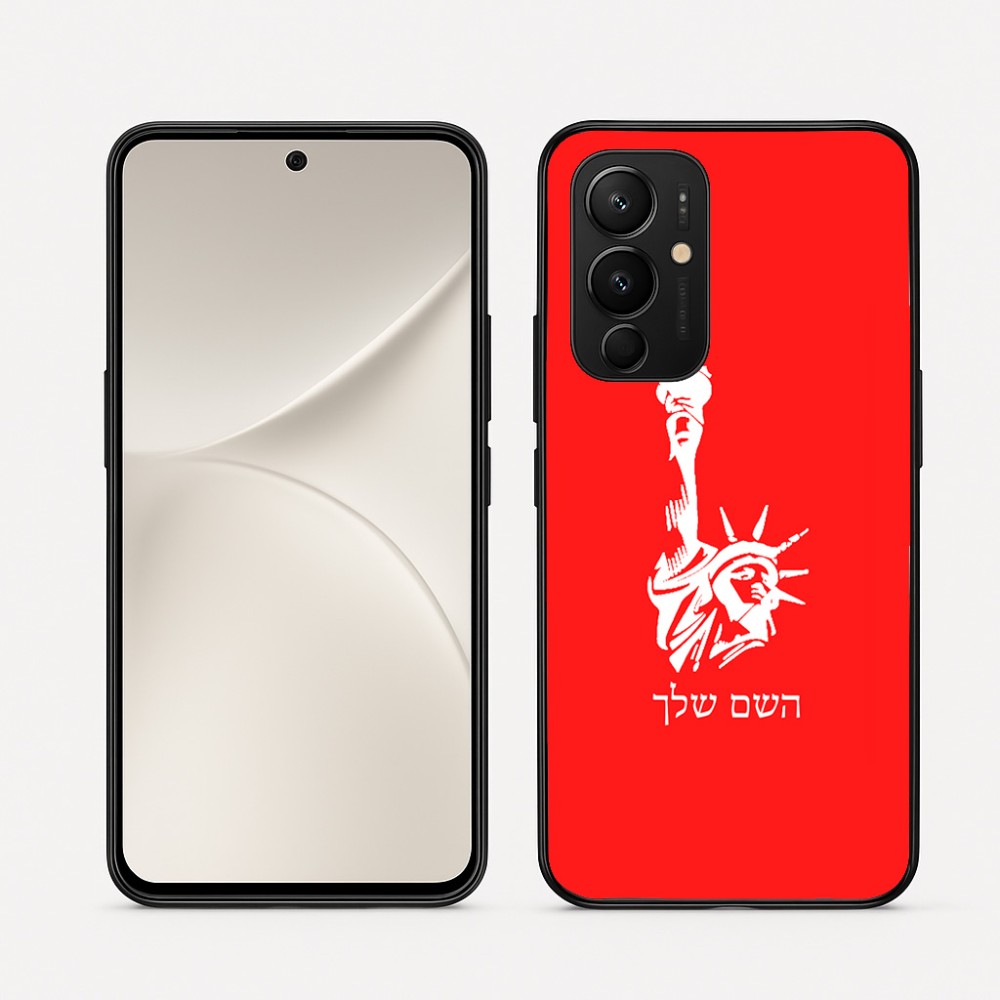 כיסוי בעיצוב אישי עם השם שלך לדגם - Realme 16 Pro 5G בעיצוב פסל החירות