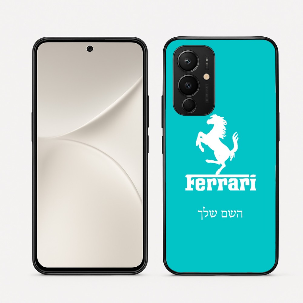 כיסוי בעיצוב אישי עם השם שלך לדגם - Realme 16 Pro 5G בעיצוב פרארי