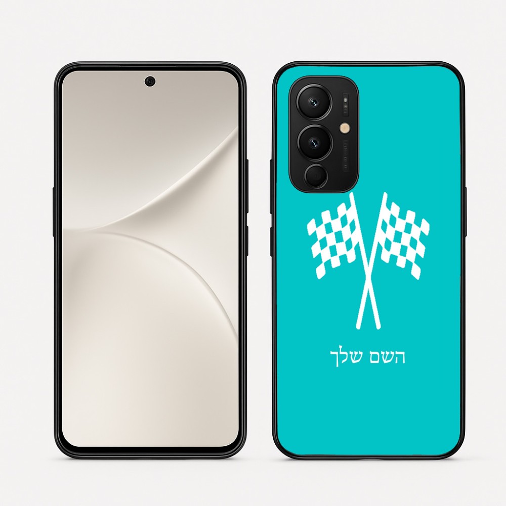 כיסוי בעיצוב אישי עם השם שלך לדגם - Realme 16 Pro 5G בעיצוב דגל המירוץ