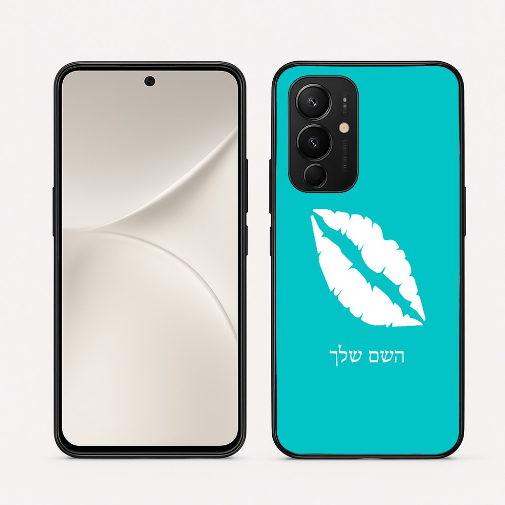 כיסוי בעיצוב אישי עם השם שלך לדגם - Realme 16 Pro 5G בעיצוב שפתיים - נשיקה