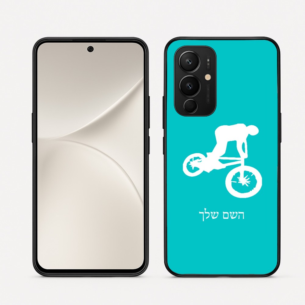 כיסוי בעיצוב אישי עם השם שלך לדגם - Realme 16 Pro 5G בעיצוב רוכב אופניים