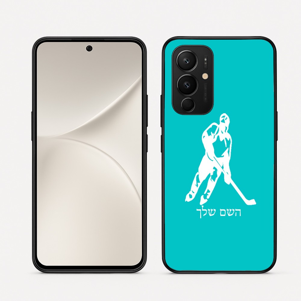 כיסוי בעיצוב אישי עם השם שלך לדגם - Realme 16 Pro 5G בעיצוב שחקן הוקי