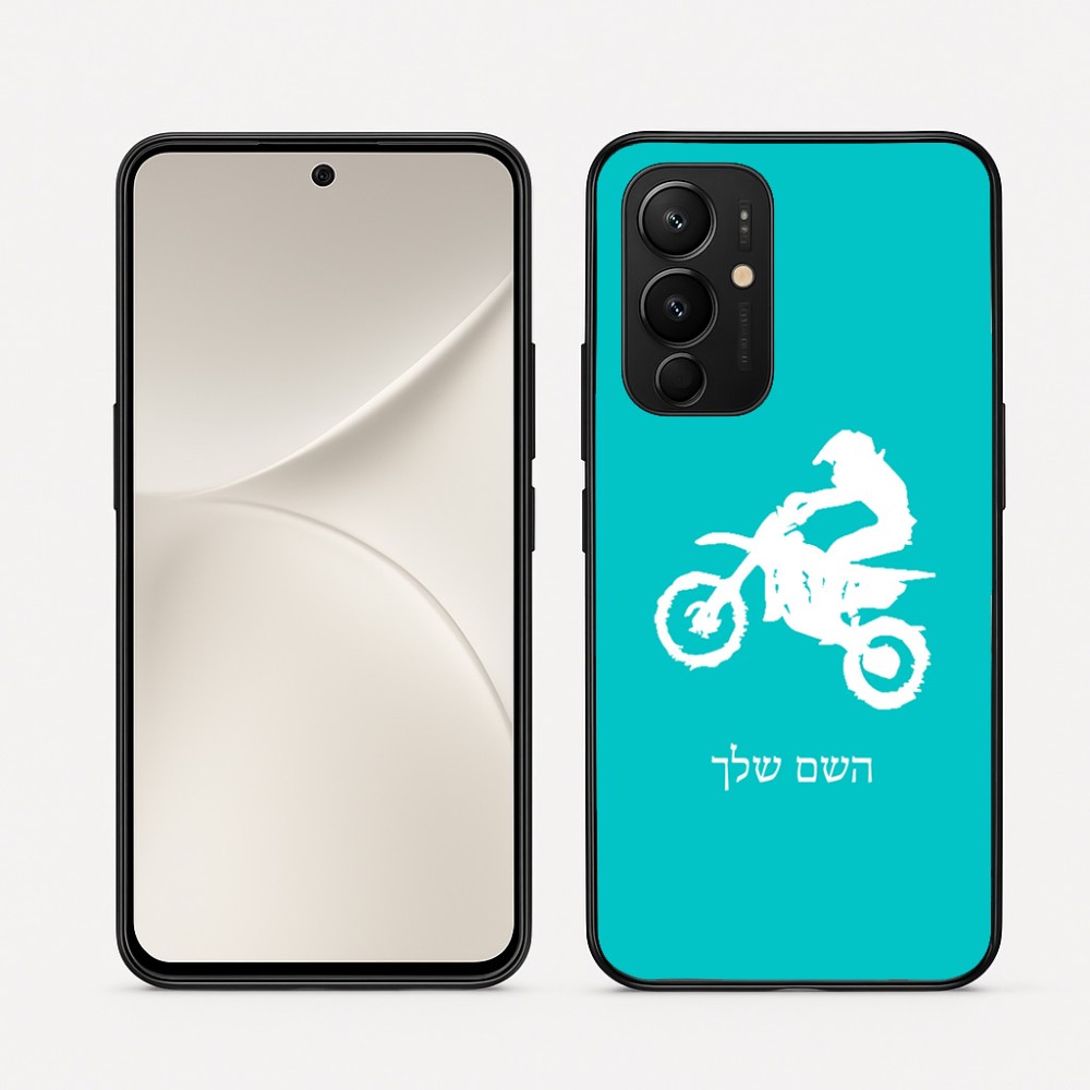כיסוי בעיצוב אישי עם השם שלך לדגם - Realme 16 Pro 5G בעיצוב מוטוקרוס