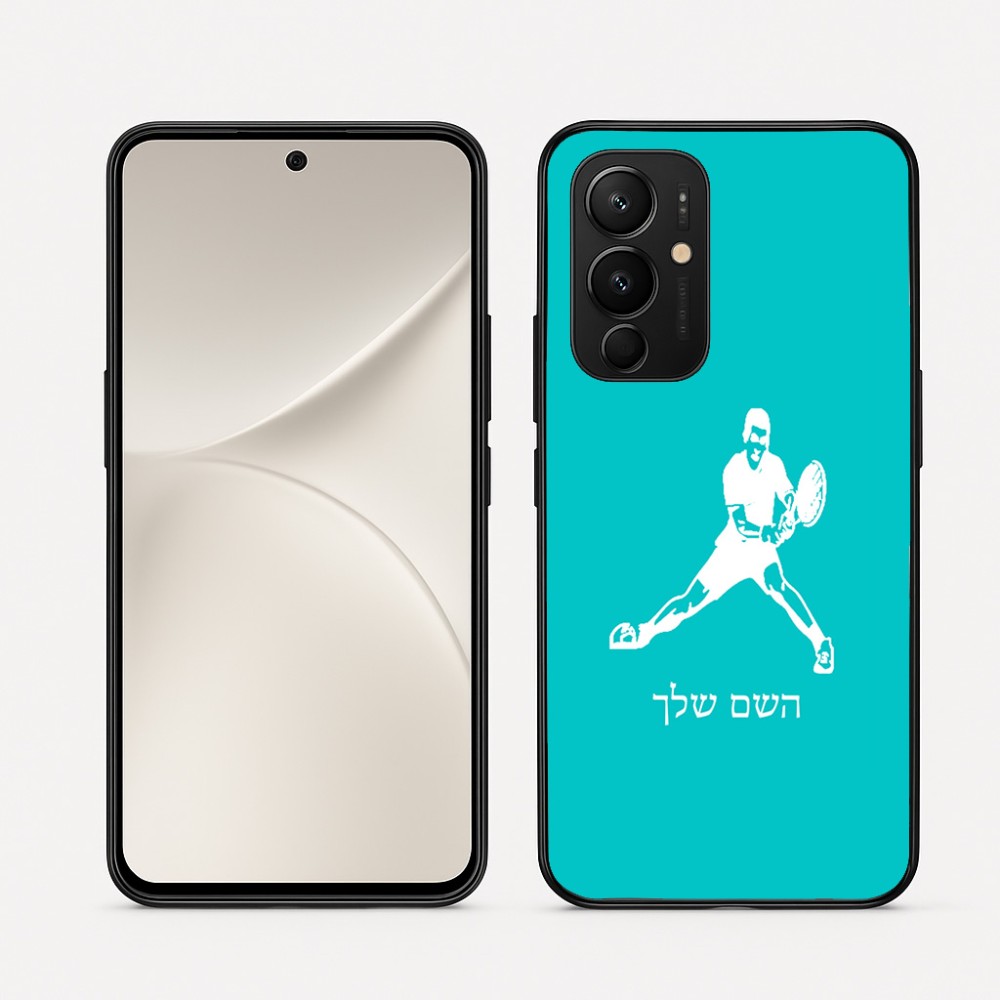 כיסוי בעיצוב אישי עם השם שלך לדגם - Realme 16 Pro 5G בעיצוב שחקן טניס