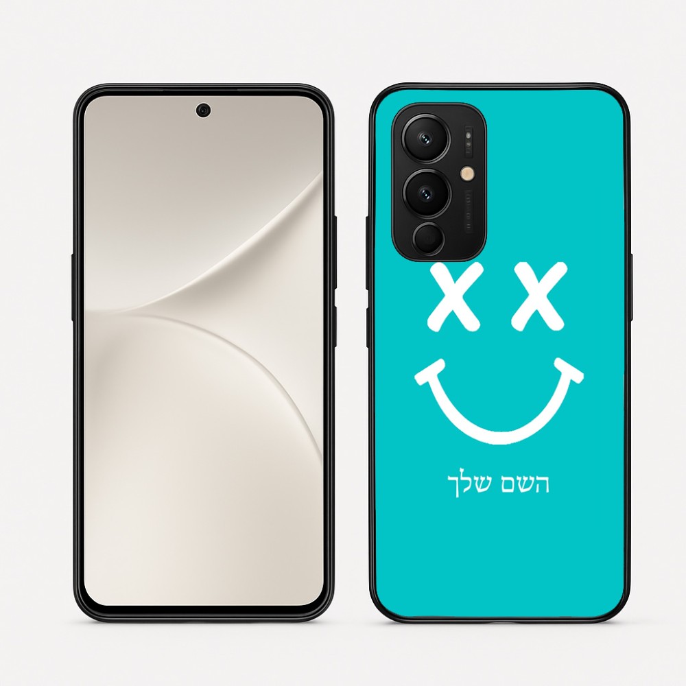 כיסוי בעיצוב אישי עם השם שלך לדגם - Realme 16 Pro 5G בעיצוב סמיילי