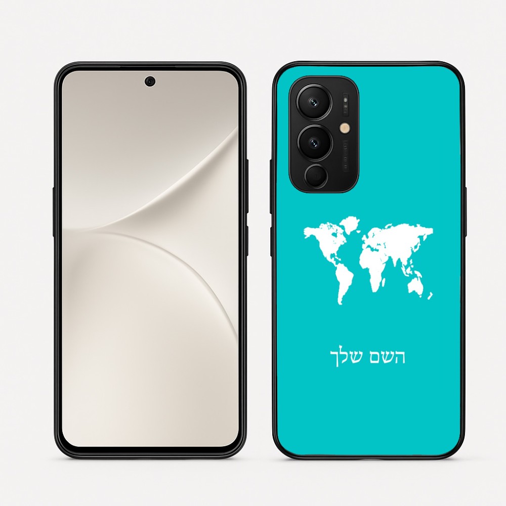 כיסוי בעיצוב אישי עם השם שלך לדגם - Realme 16 Pro 5G בעיצוב מפת העולם