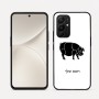 כיסוי בעיצוב אישי עם השם שלך לדגם - Realme 16 Pro 5G בעיצוב חזיר