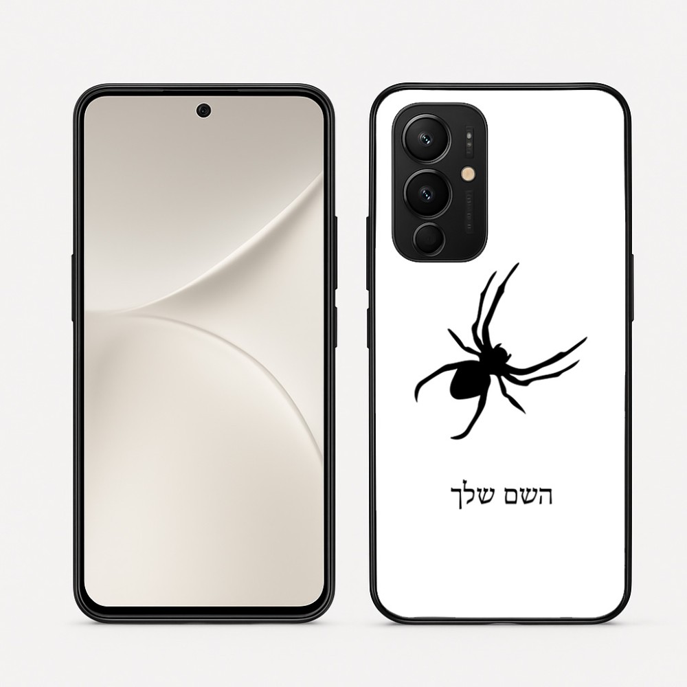 כיסוי בעיצוב אישי עם השם שלך לדגם - Realme 16 Pro 5G בעיצוב עכביש
