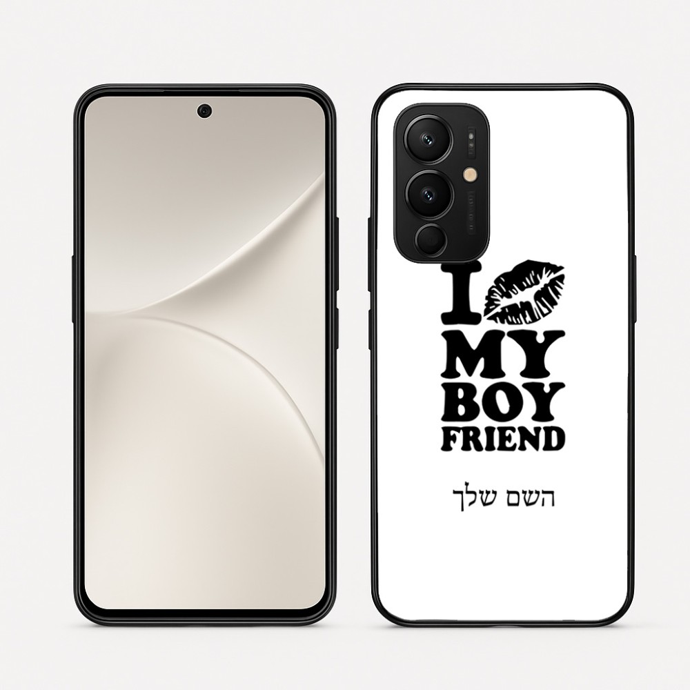 כיסוי בעיצוב אישי עם השם שלך לדגם - Realme 16 Pro 5G בעיצוב נשקי את חבר שלי