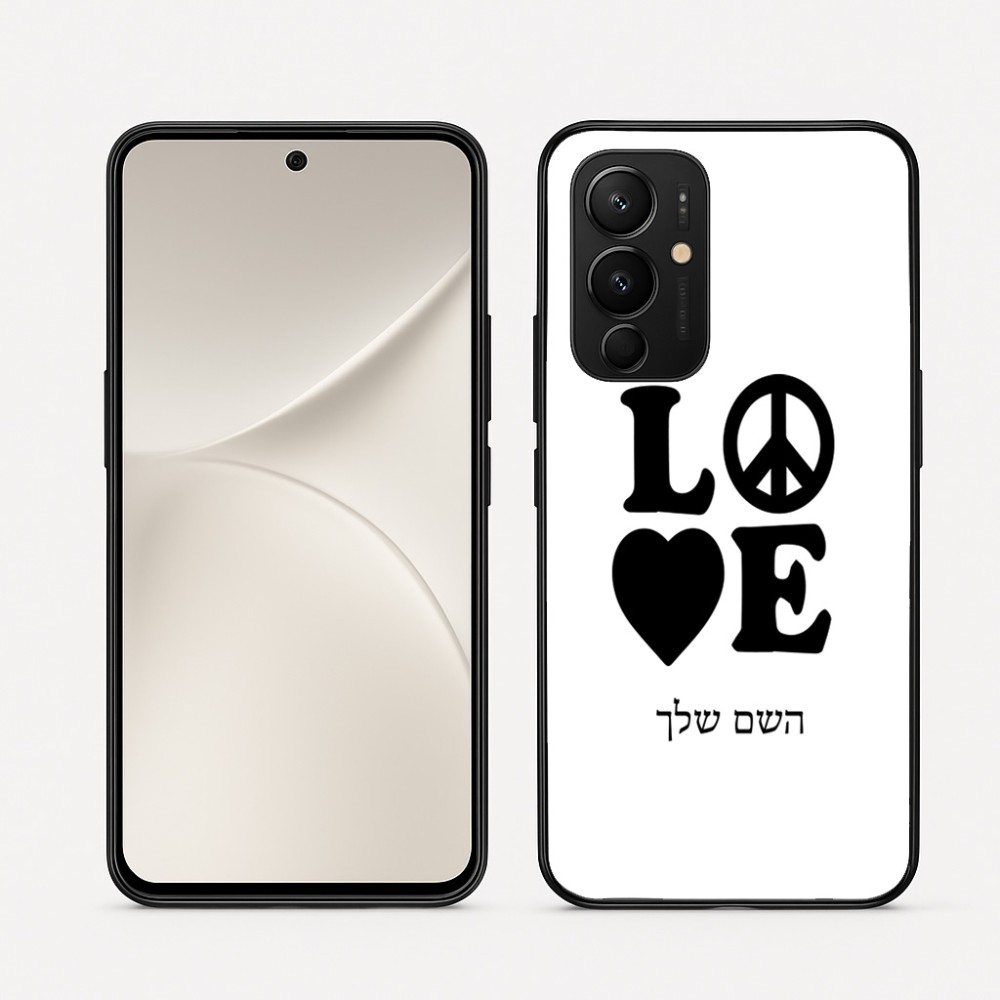 כיסוי בעיצוב אישי עם השם שלך לדגם - Realme 16 Pro 5G בעיצוב אהבה