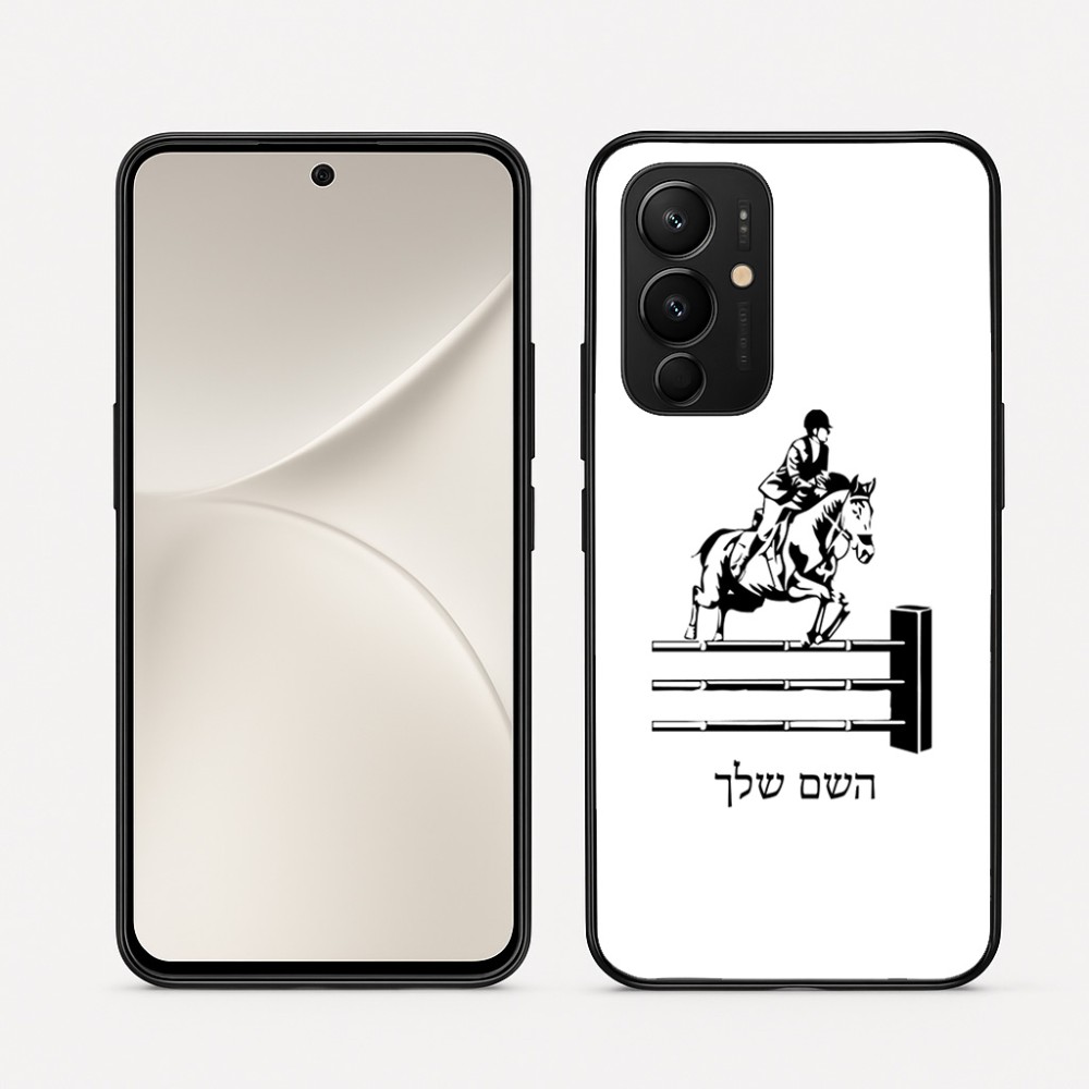 כיסוי בעיצוב אישי עם השם שלך לדגם - Realme 16 Pro 5G בעיצוב רוכב סוסים