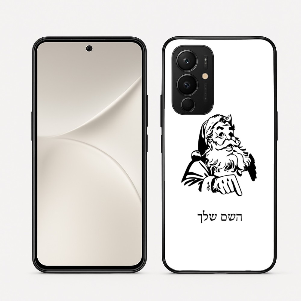 כיסוי בעיצוב אישי עם השם שלך לדגם - Realme 16 Pro 5G בעיצוב סנטה קלאוס
