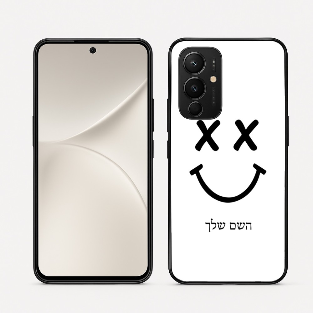 כיסוי בעיצוב אישי עם השם שלך לדגם - Realme 16 Pro 5G בעיצוב סמיילי
