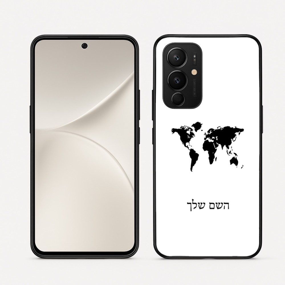 כיסוי בעיצוב אישי עם השם שלך לדגם - Realme 16 Pro 5G בעיצוב מפת העולם