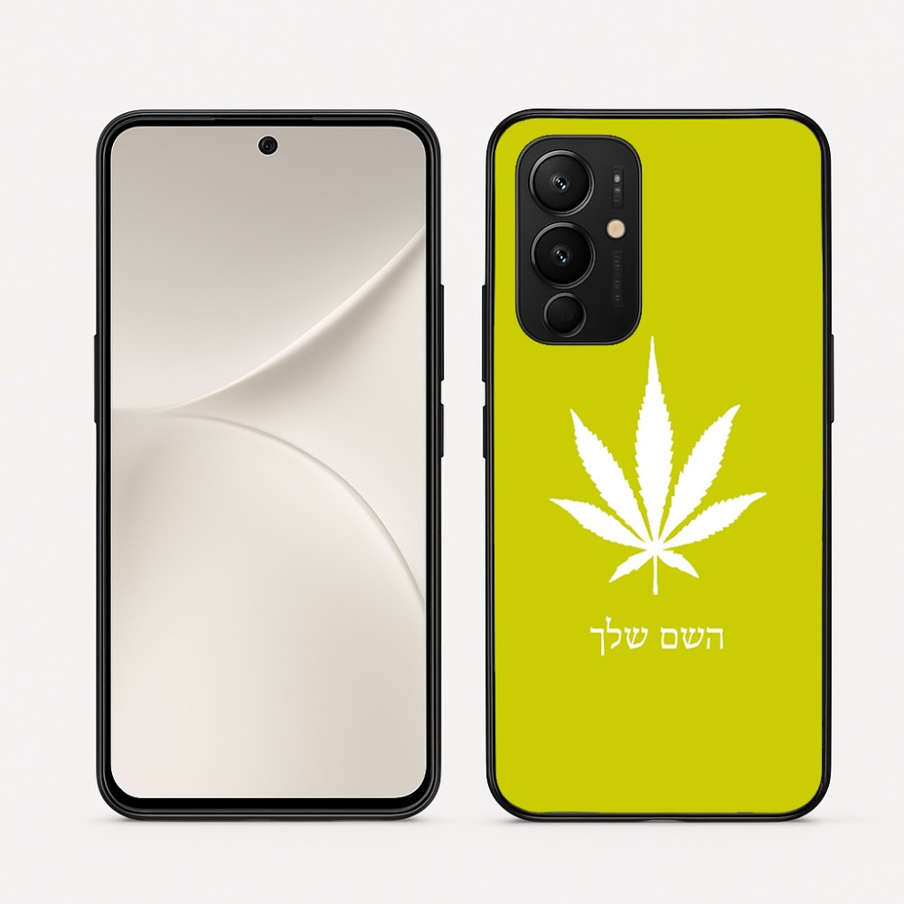 כיסוי בעיצוב אישי עם השם שלך לדגם - Realme 16 Pro 5G בעיצוב עלה מריחואנה - גראס