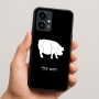 כיסוי בעיצוב אישי עם השם שלך לדגם - Realme 16 Pro 5G בעיצוב חזיר