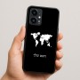 כיסוי בעיצוב אישי עם השם שלך לדגם - Realme 16 Pro 5G בעיצוב מפת העולם