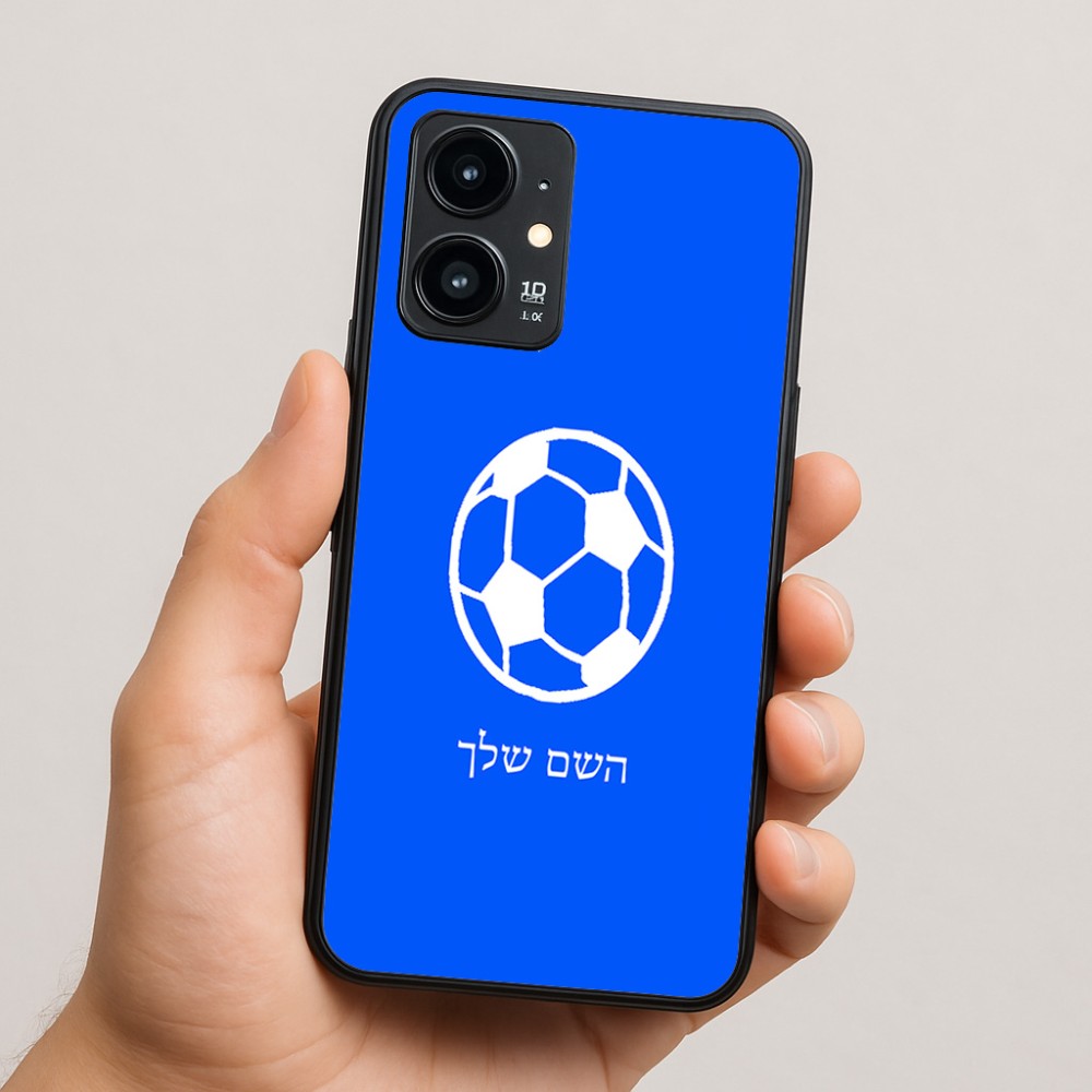 כיסוי בעיצוב אישי עם השם שלך לדגם - Realme 16 Pro 5G בעיצוב כדורגל כדור כדורגל