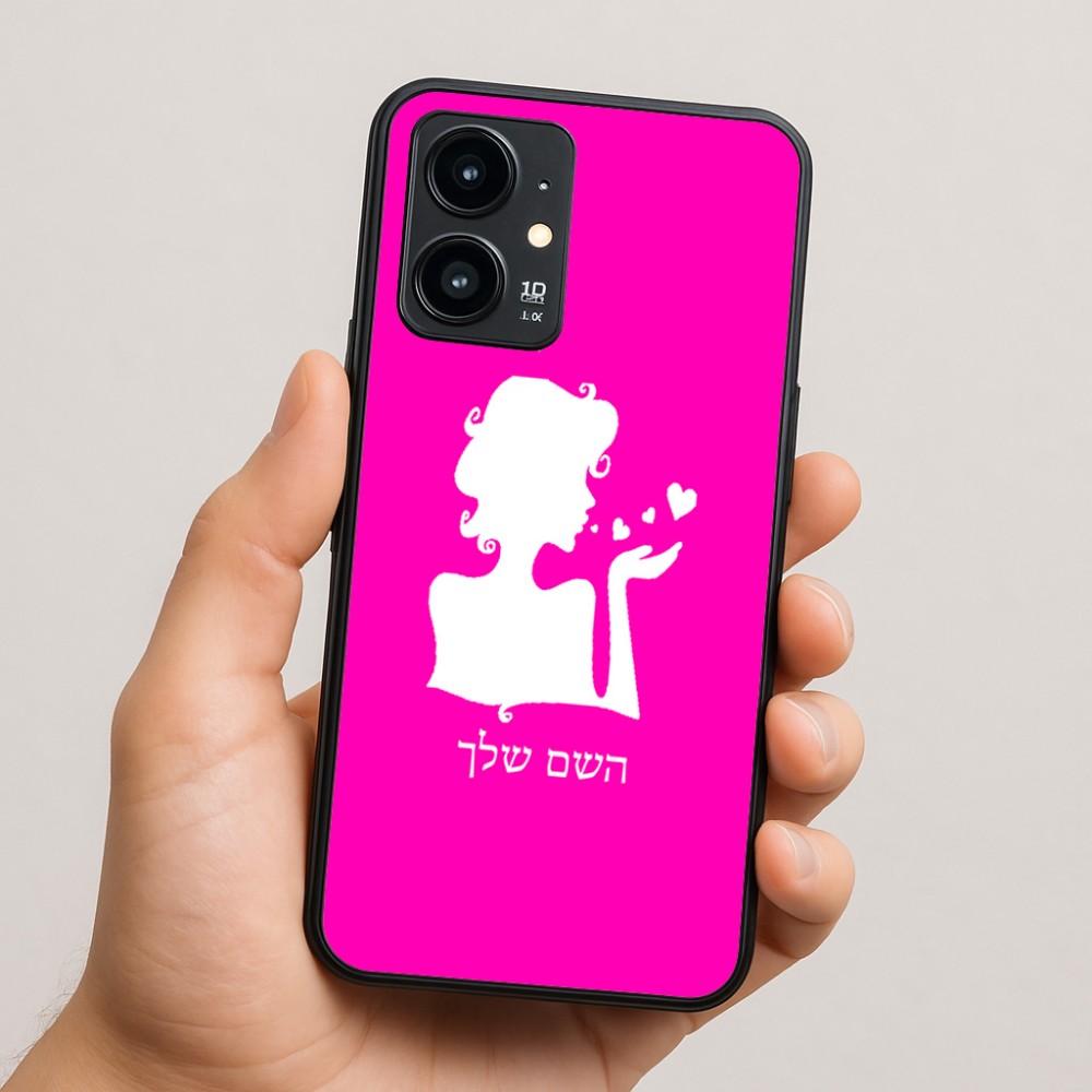 כיסוי בעיצוב אישי עם השם שלך לדגם - Realme 16 Pro 5G בעיצוב אהבת נשים