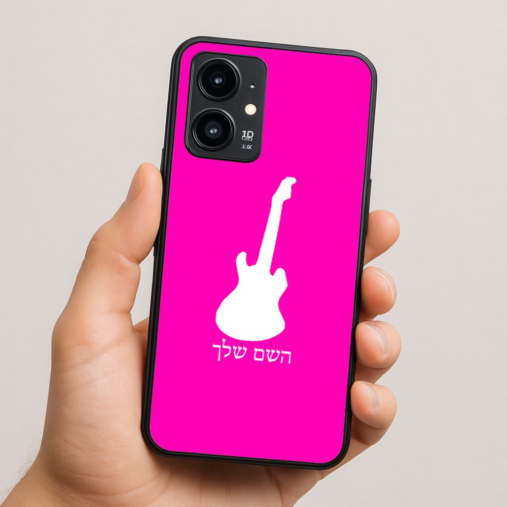 כיסוי בעיצוב אישי עם השם שלך לדגם - Realme 16 Pro 5G בעיצוב גיטרה