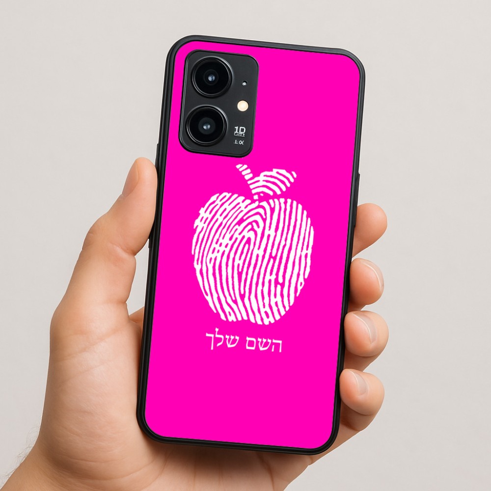 כיסוי בעיצוב אישי עם השם שלך לדגם - Realme 16 Pro 5G בעיצוב הדפס תפוח
