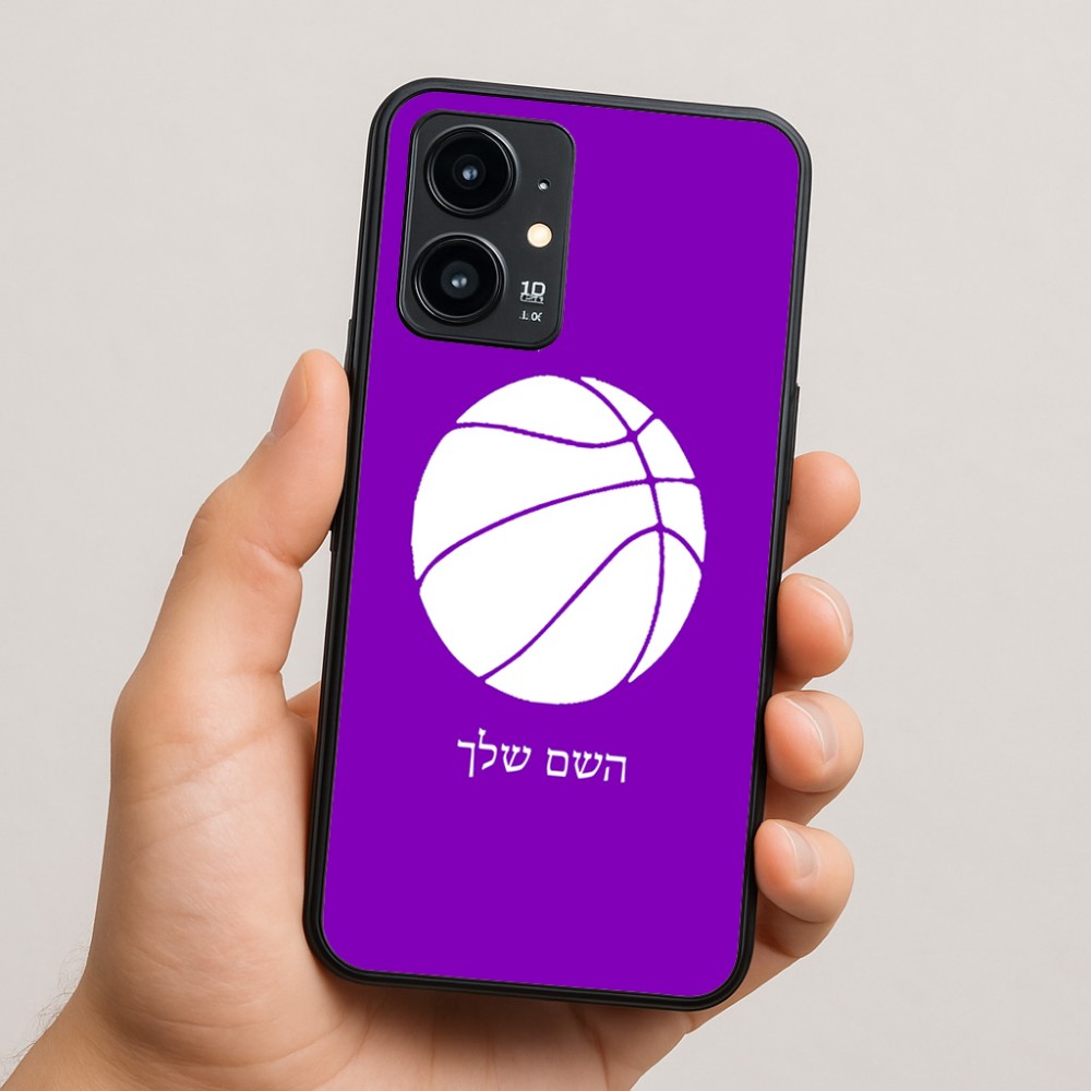 כיסוי בעיצוב אישי עם השם שלך לדגם - Realme 16 Pro 5G בעיצוב כדורסל