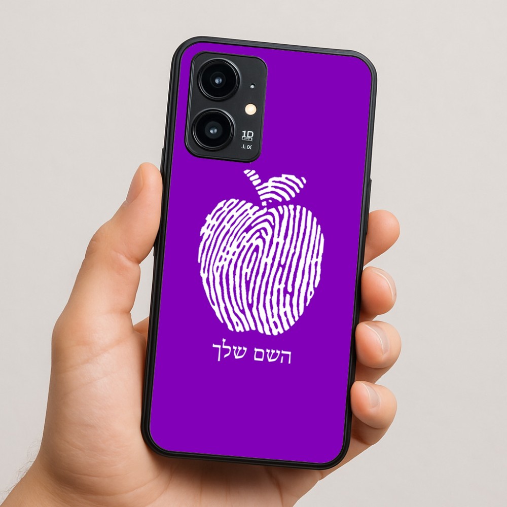 כיסוי בעיצוב אישי עם השם שלך לדגם - Realme 16 Pro 5G בעיצוב הדפס תפוח