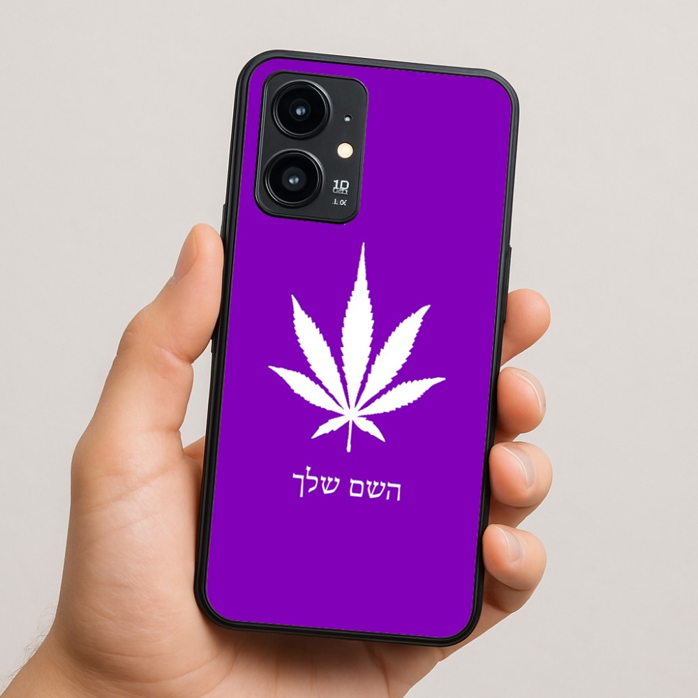 כיסוי בעיצוב אישי עם השם שלך לדגם - Realme 16 Pro 5G בעיצוב עלה מריחואנה - גראס