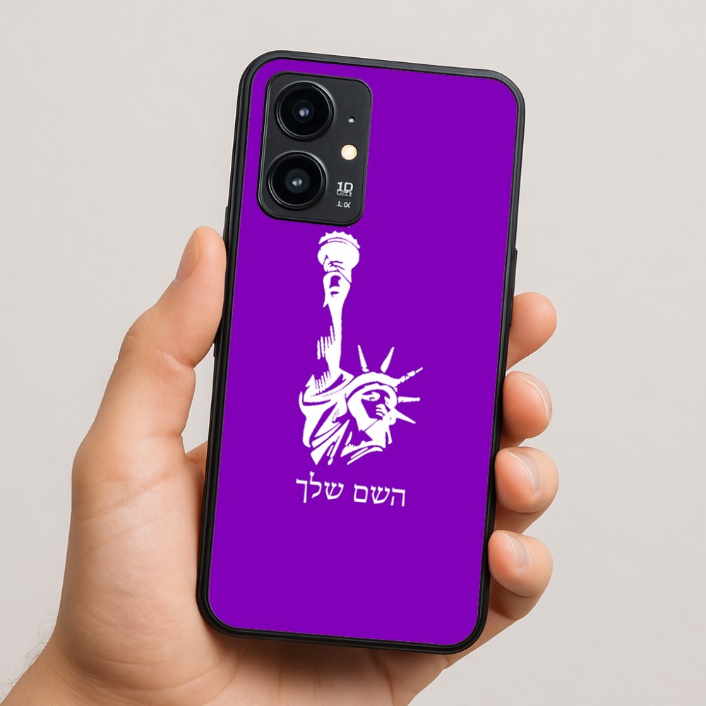 כיסוי בעיצוב אישי עם השם שלך לדגם - Realme 16 Pro 5G בעיצוב פסל החירות
