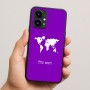 כיסוי בעיצוב אישי עם השם שלך לדגם - Realme 16 Pro 5G בעיצוב מפת העולם