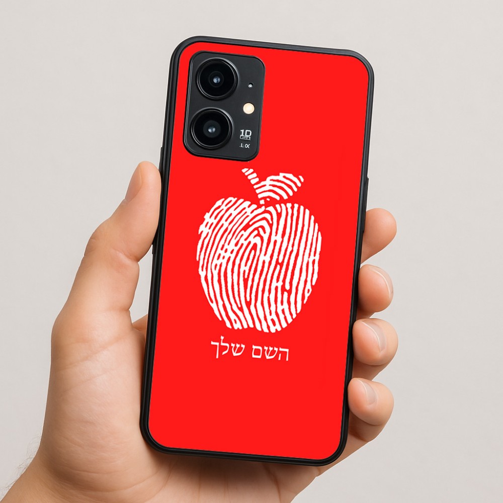 כיסוי בעיצוב אישי עם השם שלך לדגם - Realme 16 Pro 5G בעיצוב הדפס תפוח