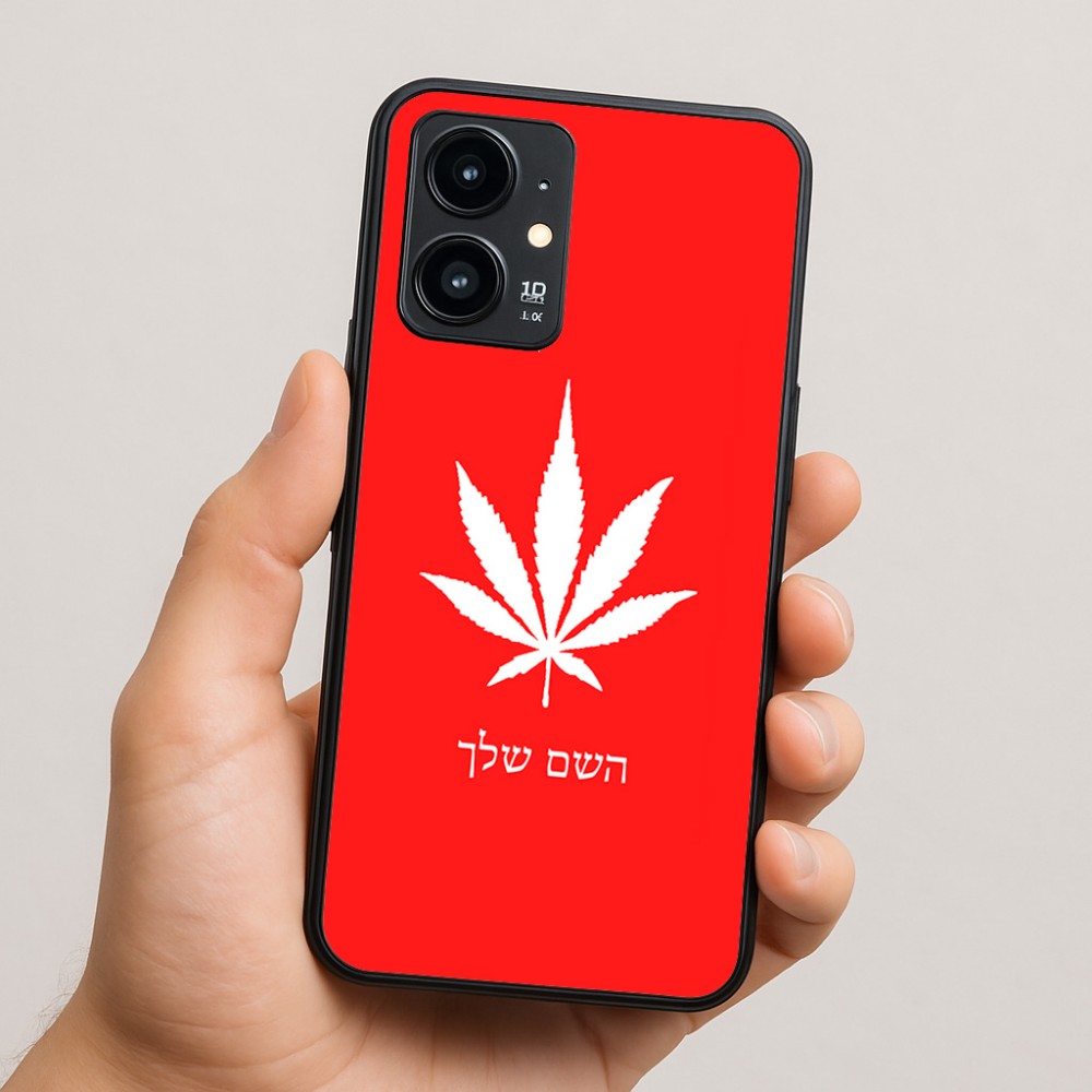 כיסוי בעיצוב אישי עם השם שלך לדגם - Realme 16 Pro 5G בעיצוב עלה מריחואנה - גראס
