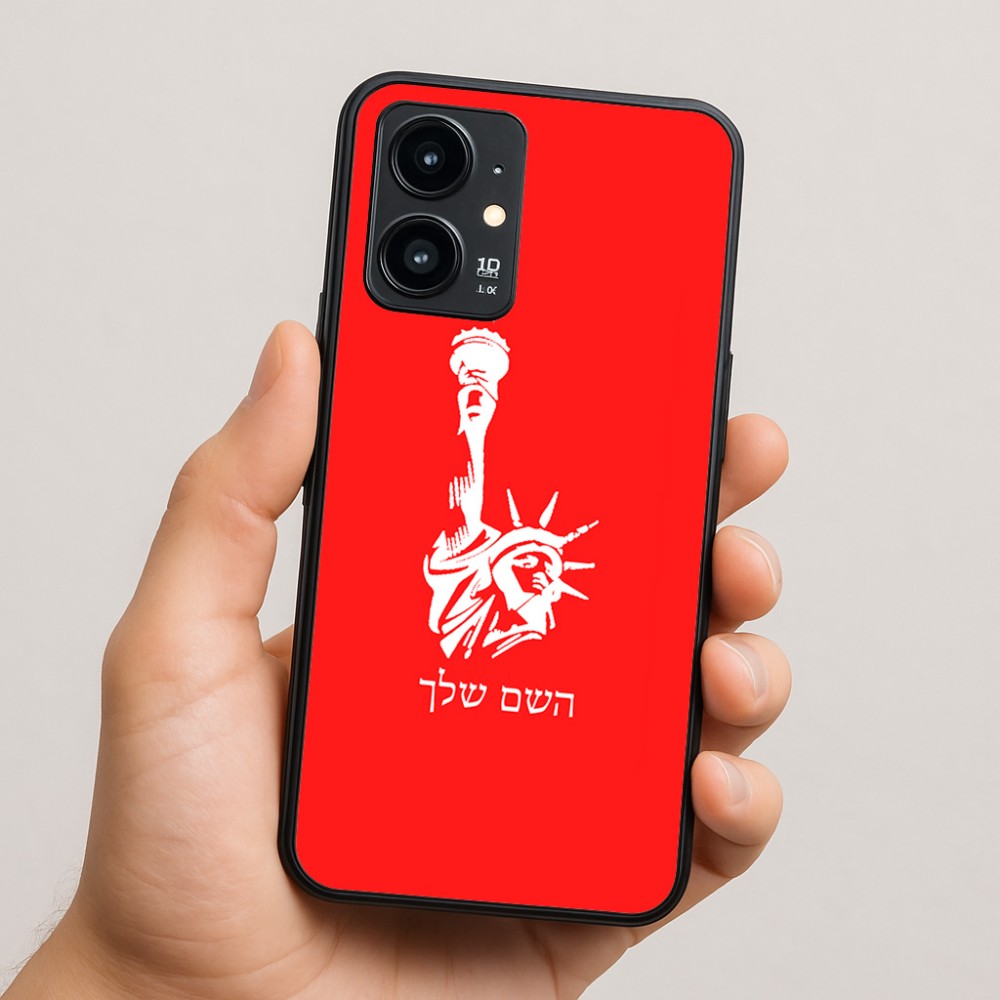 כיסוי בעיצוב אישי עם השם שלך לדגם - Realme 16 Pro 5G בעיצוב פסל החירות