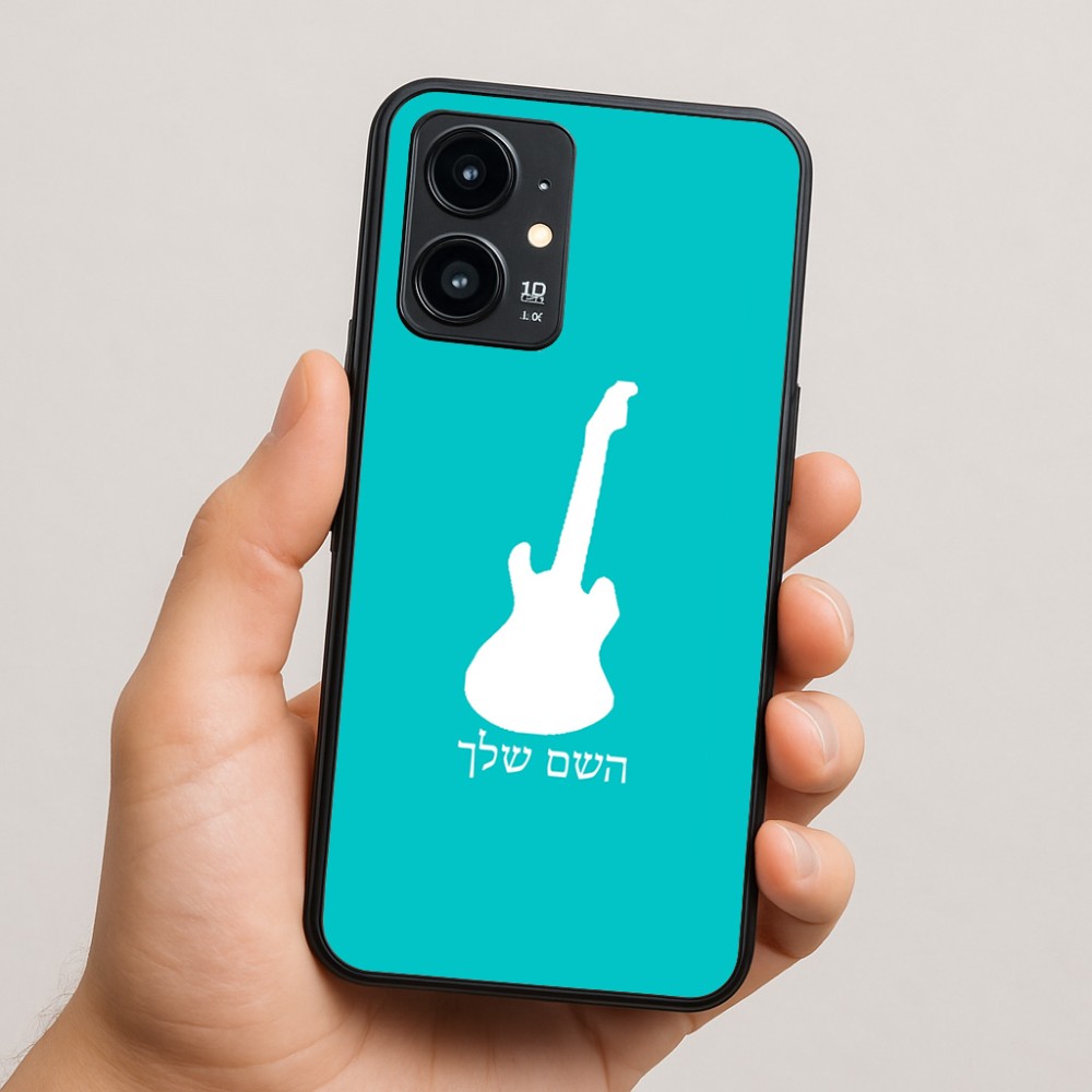 כיסוי בעיצוב אישי עם השם שלך לדגם - Realme 16 Pro 5G בעיצוב גיטרה