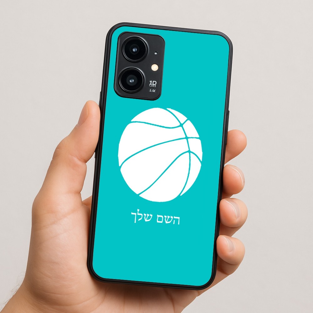 כיסוי בעיצוב אישי עם השם שלך לדגם - Realme 16 Pro 5G בעיצוב כדורסל
