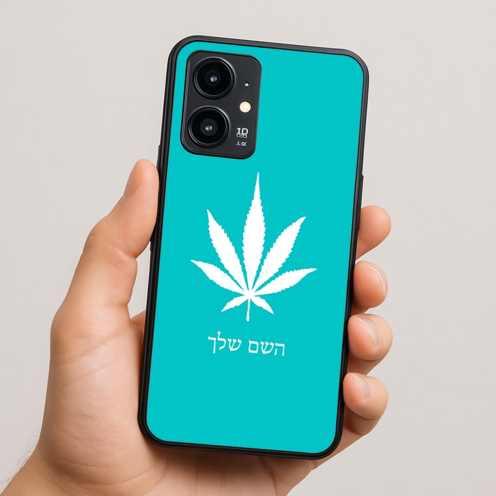 כיסוי בעיצוב אישי עם השם שלך לדגם - Realme 16 Pro 5G בעיצוב עלה מריחואנה - גראס