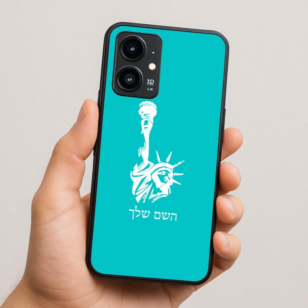 כיסוי בעיצוב אישי עם השם שלך לדגם - Realme 16 Pro 5G בעיצוב פסל החירות