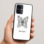 כיסוי בעיצוב אישי עם השם שלך לדגם - Realme 16 Pro 5G בעיצוב פרפר