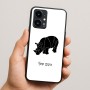כיסוי בעיצוב אישי עם השם שלך לדגם - Realme 16 Pro 5G בעיצוב קרנף
