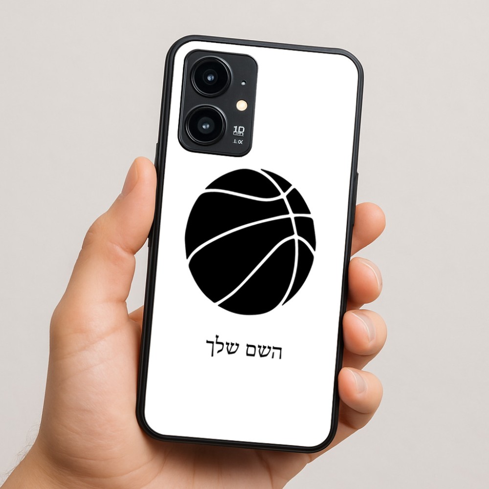 כיסוי בעיצוב אישי עם השם שלך לדגם - Realme 16 Pro 5G בעיצוב כדורסל