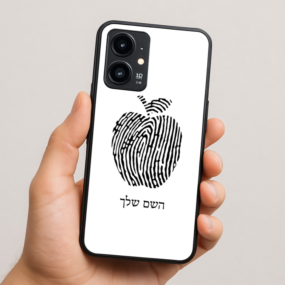 כיסוי בעיצוב אישי עם השם שלך לדגם - Realme 16 Pro 5G בעיצוב הדפס תפוח