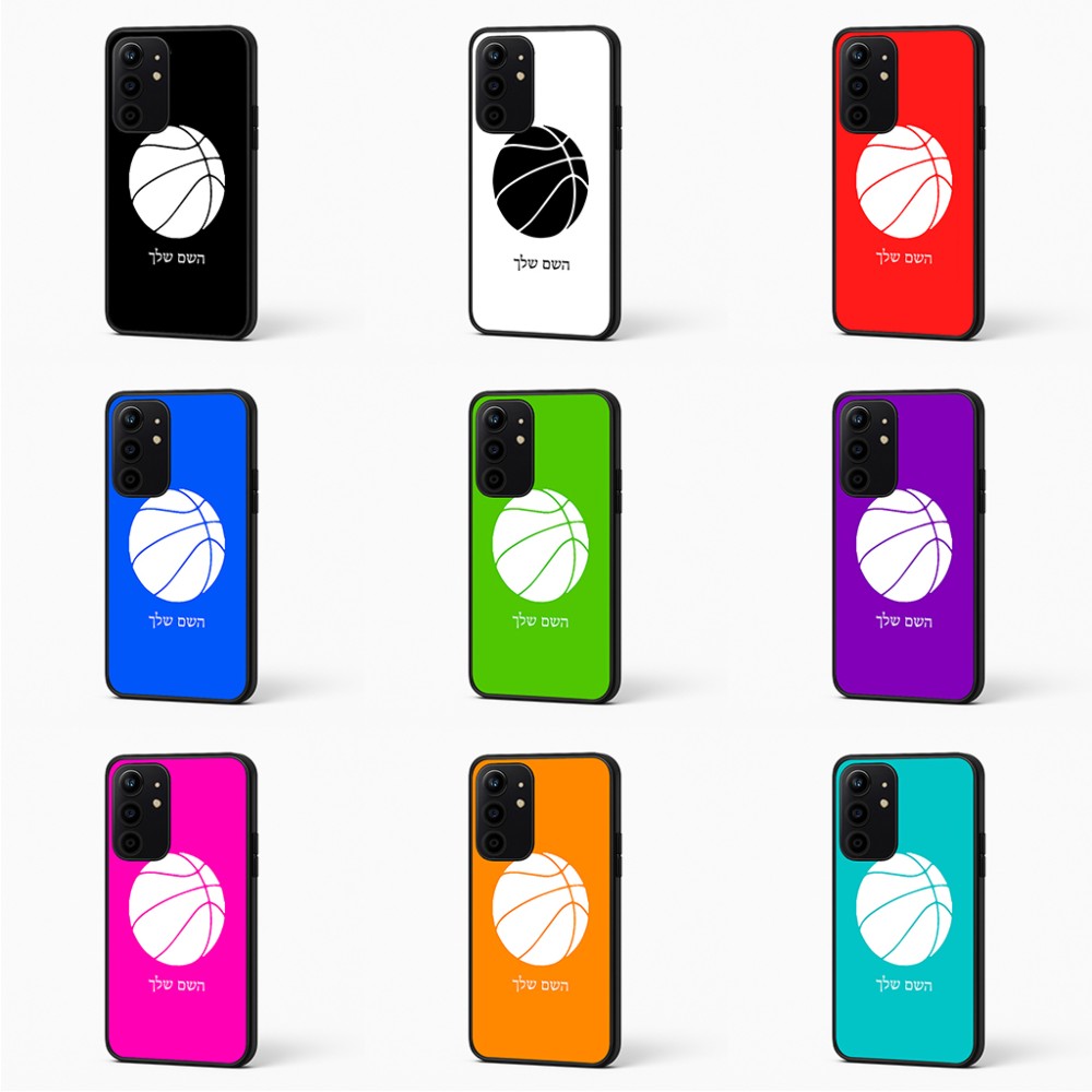 כיסוי בעיצוב אישי עם השם שלך לדגם - Realme 16 Pro+ 5G בעיצוב כדורסל