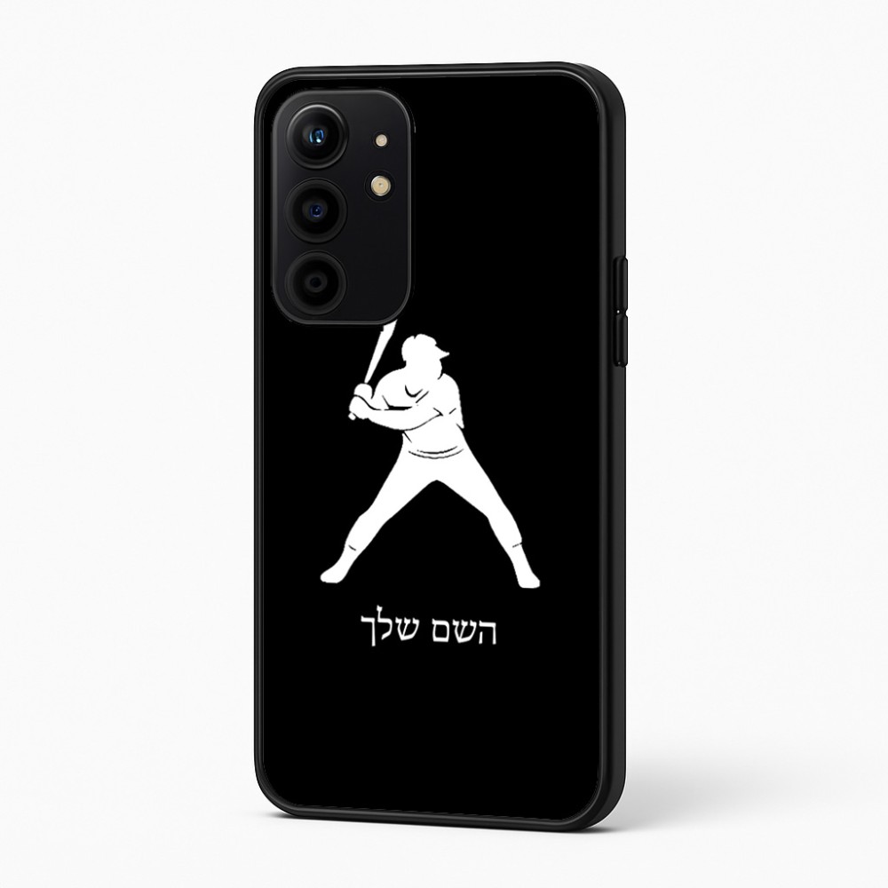 כיסוי בעיצוב אישי עם השם שלך לדגם - Realme 16 Pro+ 5G בעיצוב שחקן בייסבול