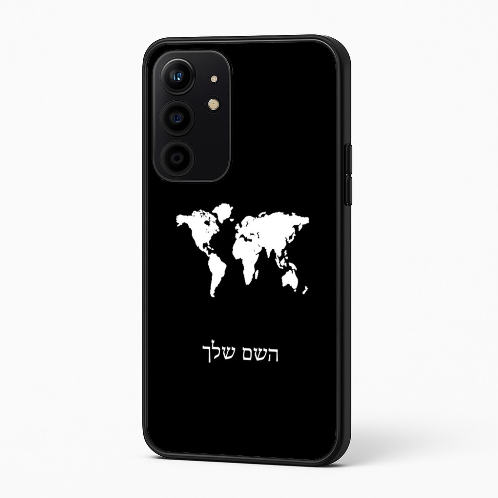 כיסוי בעיצוב אישי עם השם שלך לדגם - Realme 16 Pro+ 5G בעיצוב מפת העולם
