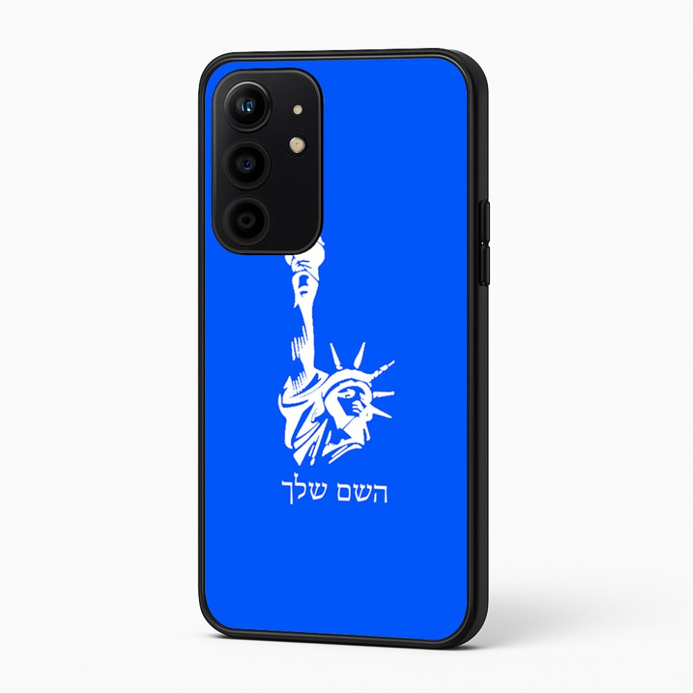 כיסוי בעיצוב אישי עם השם שלך לדגם - Realme 16 Pro+ 5G בעיצוב פסל החירות