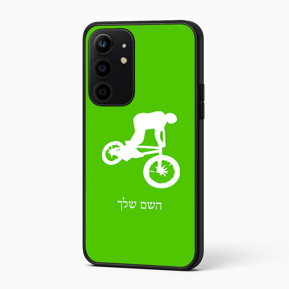 כיסוי בעיצוב אישי עם השם שלך לדגם - Realme 16 Pro+ 5G בעיצוב רוכב אופניים