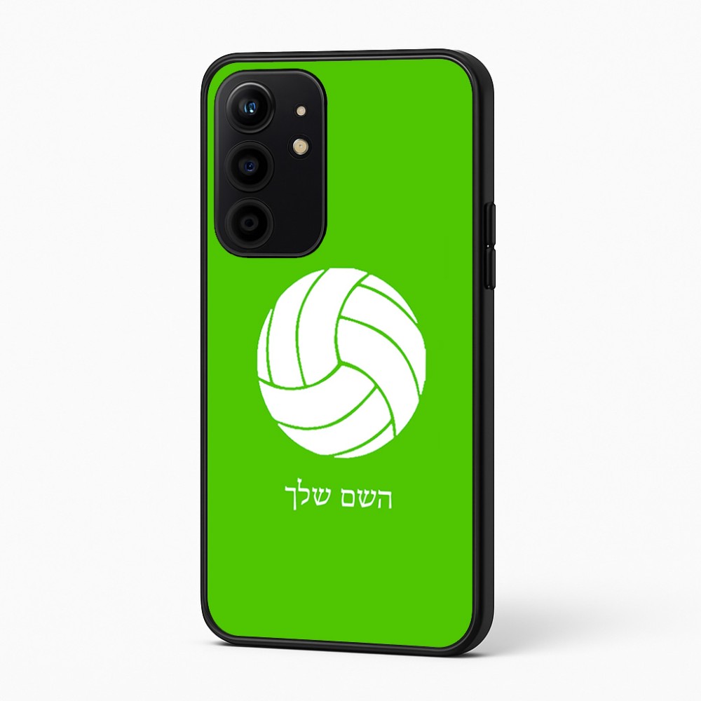 כיסוי בעיצוב אישי עם השם שלך לדגם - Realme 16 Pro+ 5G בעיצוב כדור כדורעף