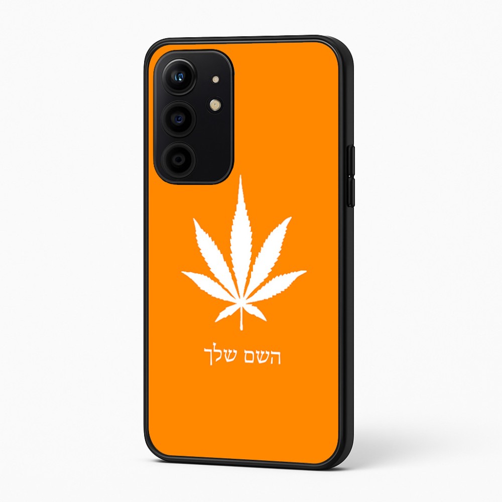 כיסוי בעיצוב אישי עם השם שלך לדגם - Realme 16 Pro+ 5G בעיצוב עלה מריחואנה - גראס