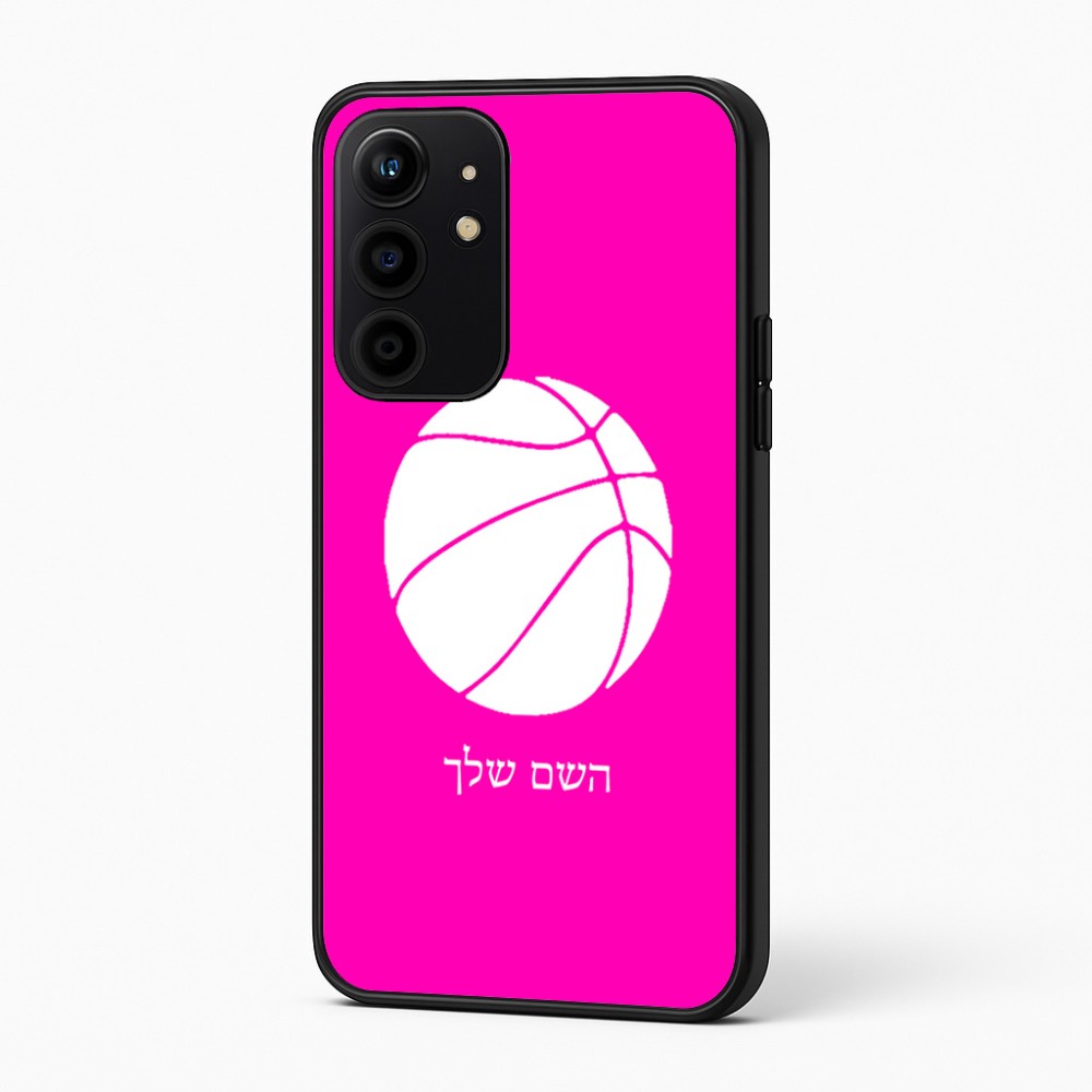 כיסוי בעיצוב אישי עם השם שלך לדגם - Realme 16 Pro+ 5G בעיצוב כדורסל