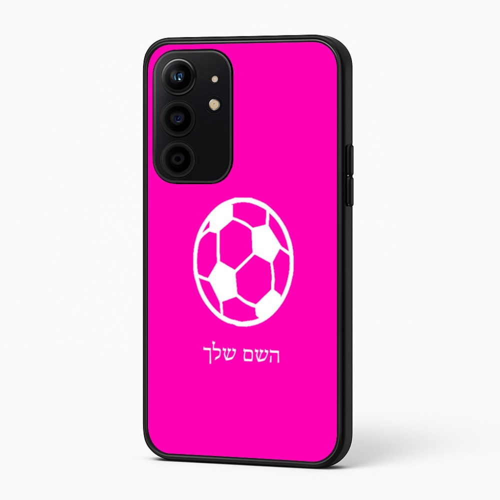 כיסוי בעיצוב אישי עם השם שלך לדגם - Realme 16 Pro+ 5G בעיצוב כדורגל כדור כדורגל